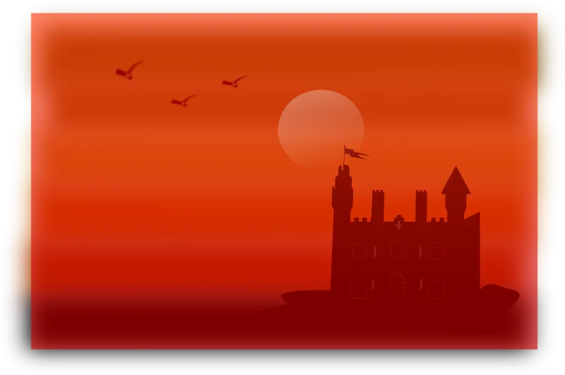 Castle Sunset Haunted Stickdatei – Kinder