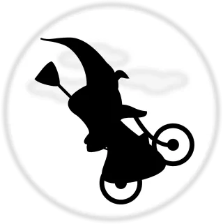 Witch Et Bicycle Stickdatei
