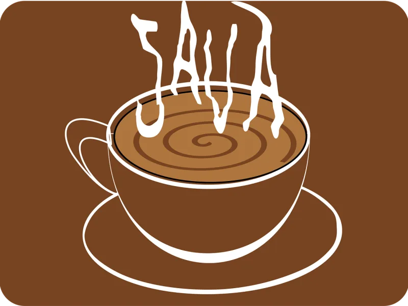 Café Java Logo Stickdatei – Essen & Trinken