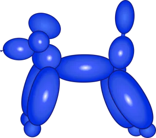 Poodle Dog Balloon Stickdatei