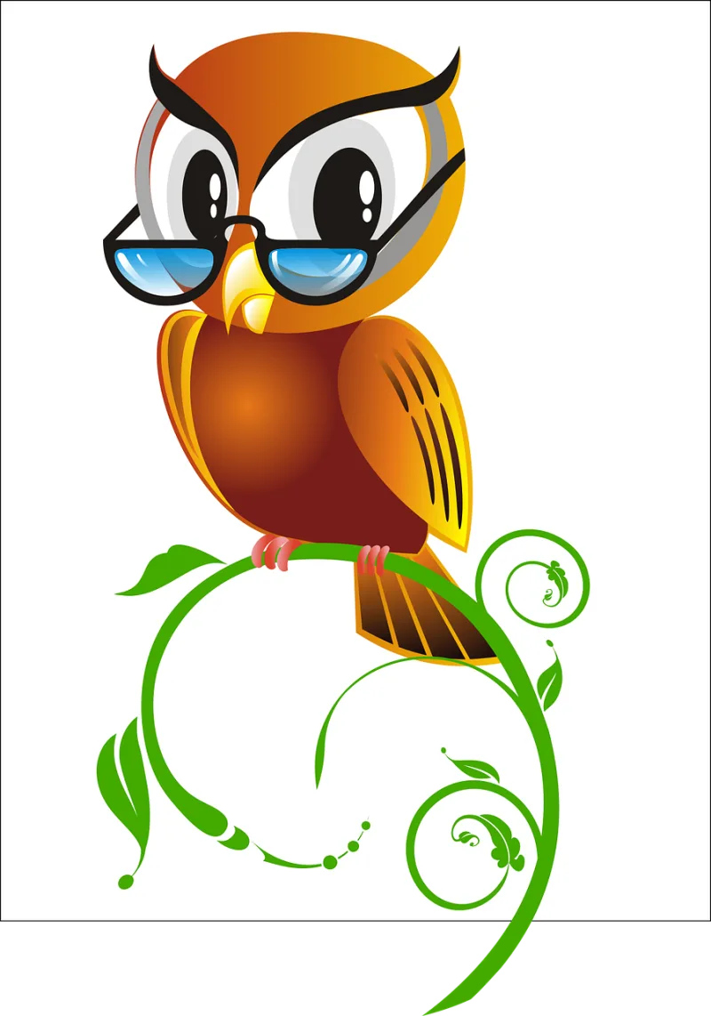 Owl Bird Glasses Stickdatei – Tiere