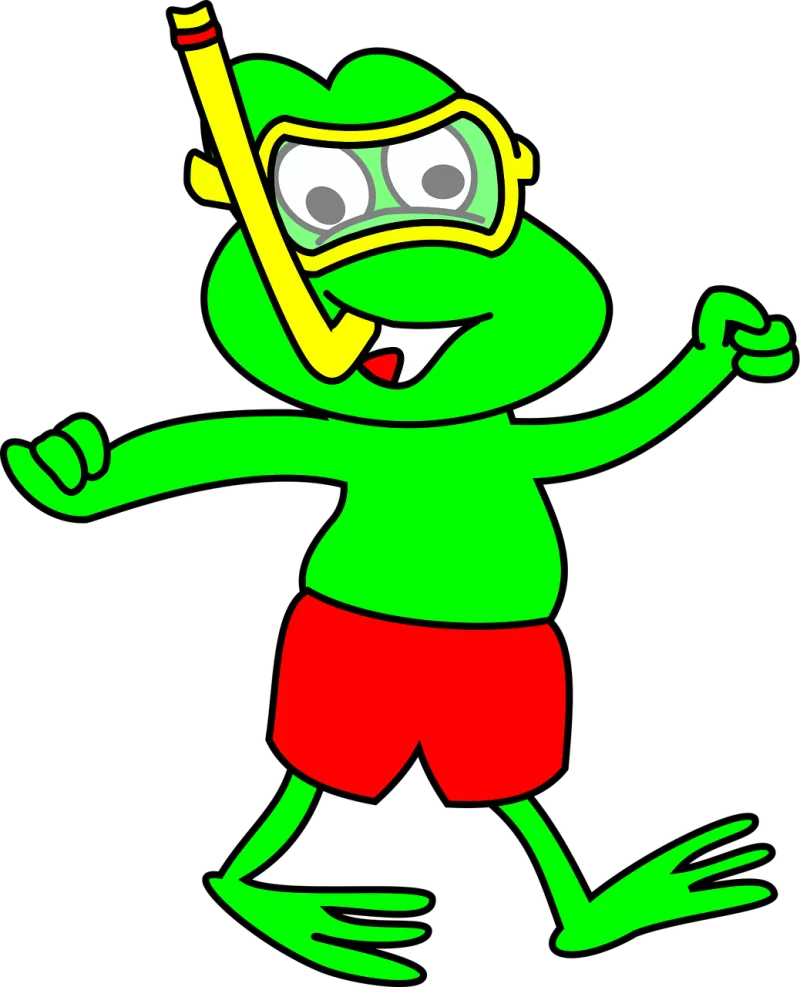 Snorkeling Frog Swimming Stickdatei – Sport