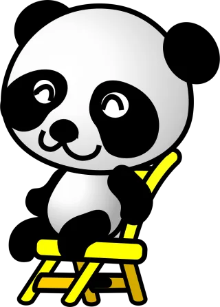 Panda Nature Sitting Stickdatei