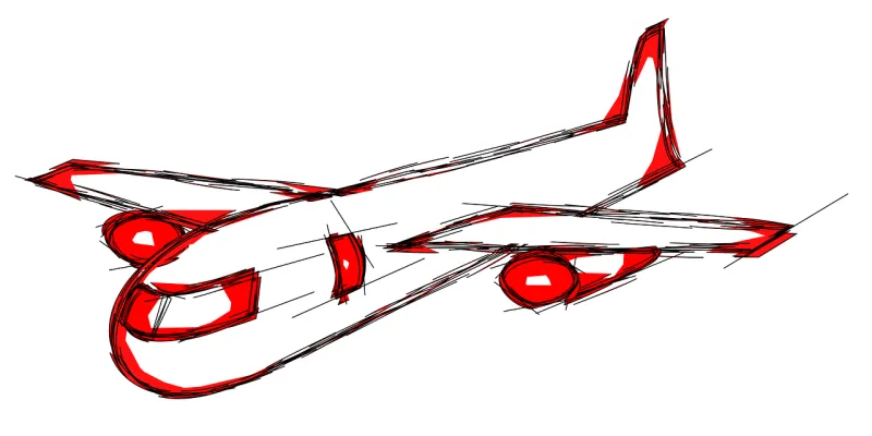 Aeroplane Airplane Aircraft Stickdatei – Fahrzeuge