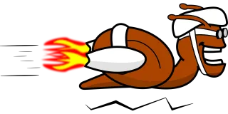 Snail Rocket Speeding Stickdatei