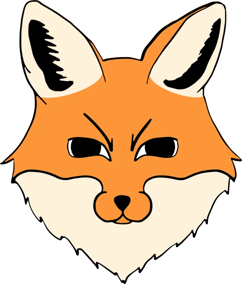 A fox Head Animal Stickdatei – Tiere
