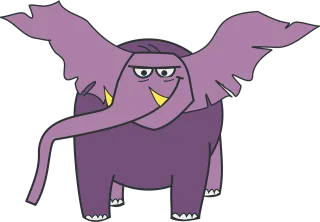 Elephant Lilac Violet Stickdatei