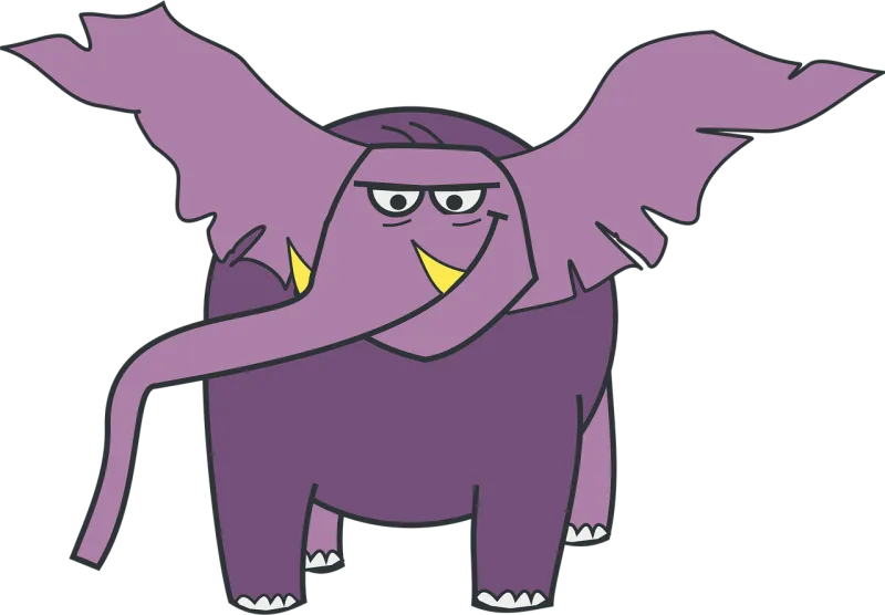 Elephant Lilac Violet Stickdatei – Tiere