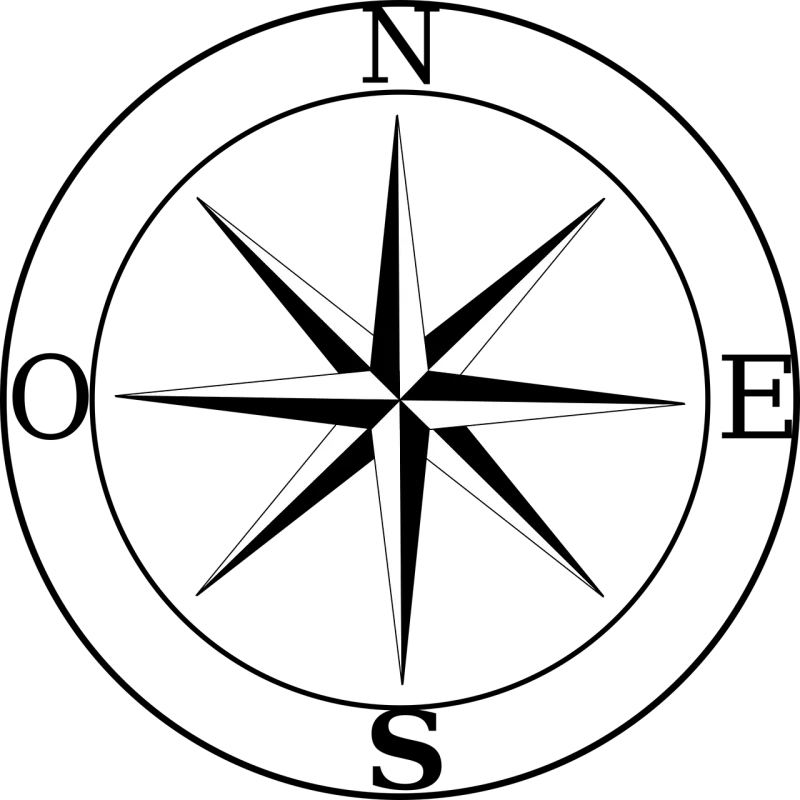 Wind rose Compass rose Cartography Stickdatei – Blumen