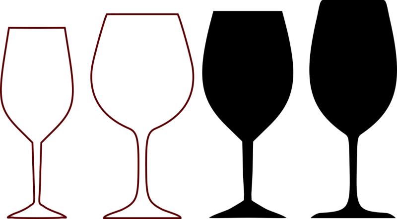 Glass Wine Drink Stickdatei – Essen & Trinken