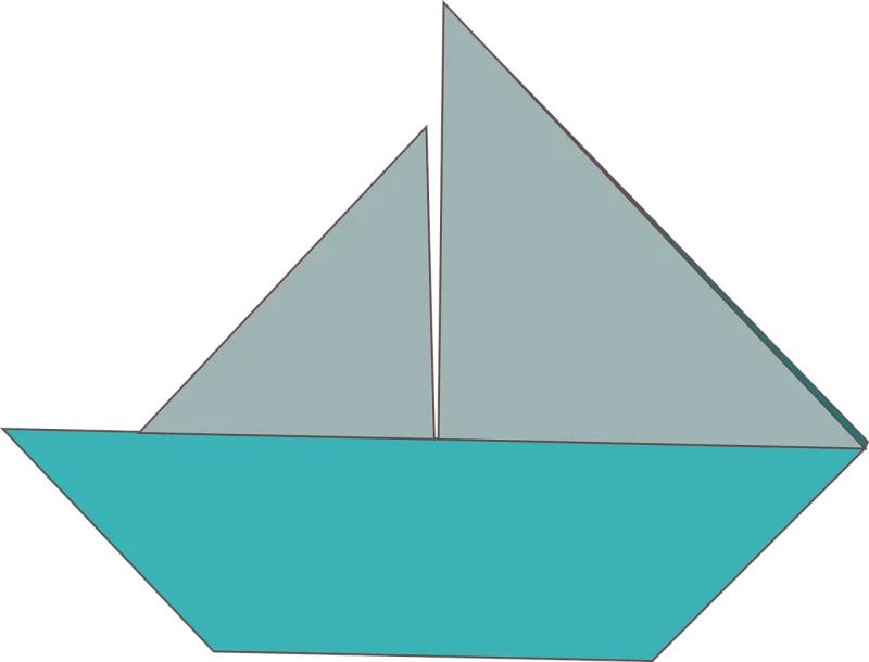 Origami Boat Fold Stickdatei – Fahrzeuge