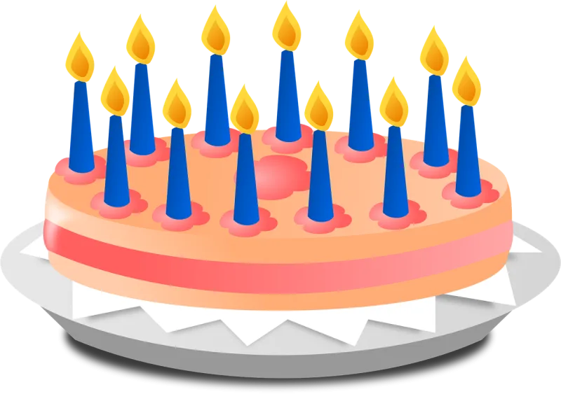 Birthday cake Candles Anniversary Stickdatei – Essen & Trinken