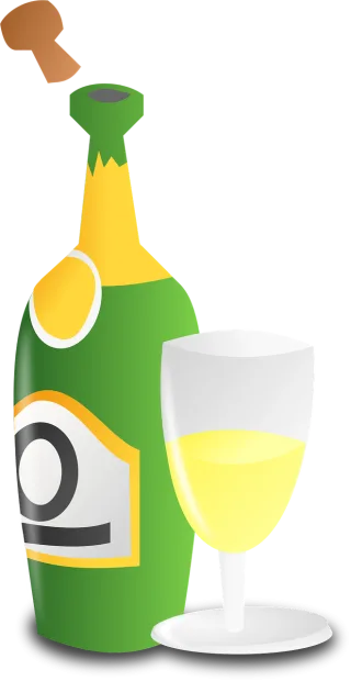 Champagne Anniversary Bottle Stickdatei