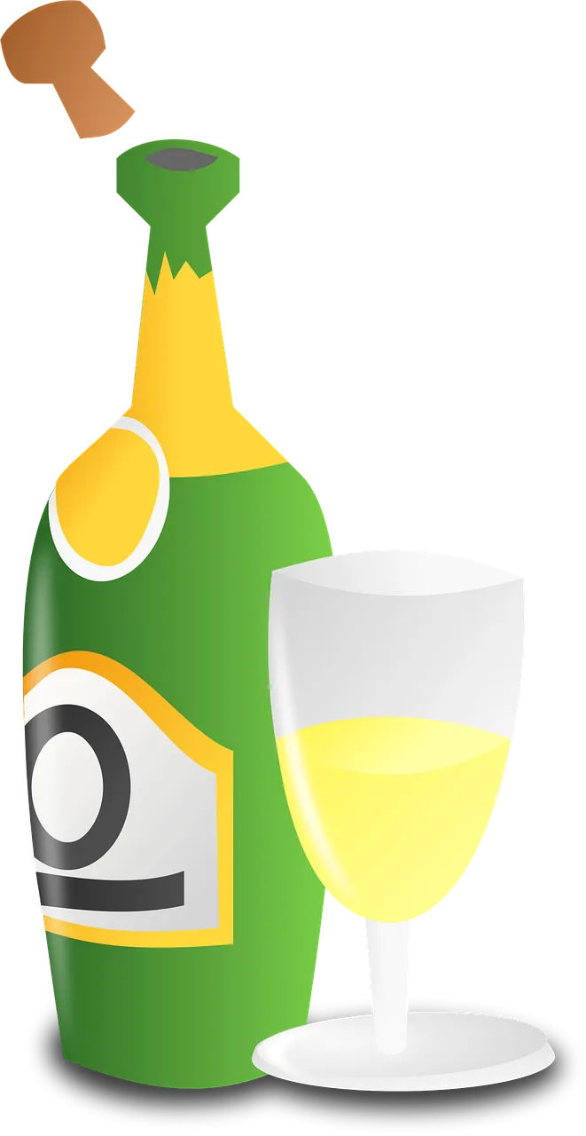 Champagne Anniversary Bottle Stickdatei – Herzen & Liebe