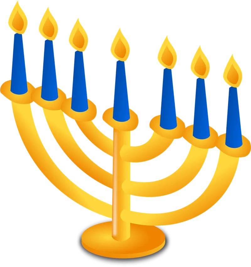 Judaism Candles Hanukkah Stickdatei – Weihnachten