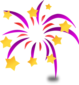 New year New year's day Fireworks Stickdatei
