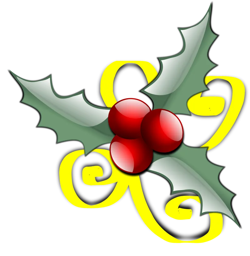Holly Ilex Leaves Stickdatei – Weihnachten