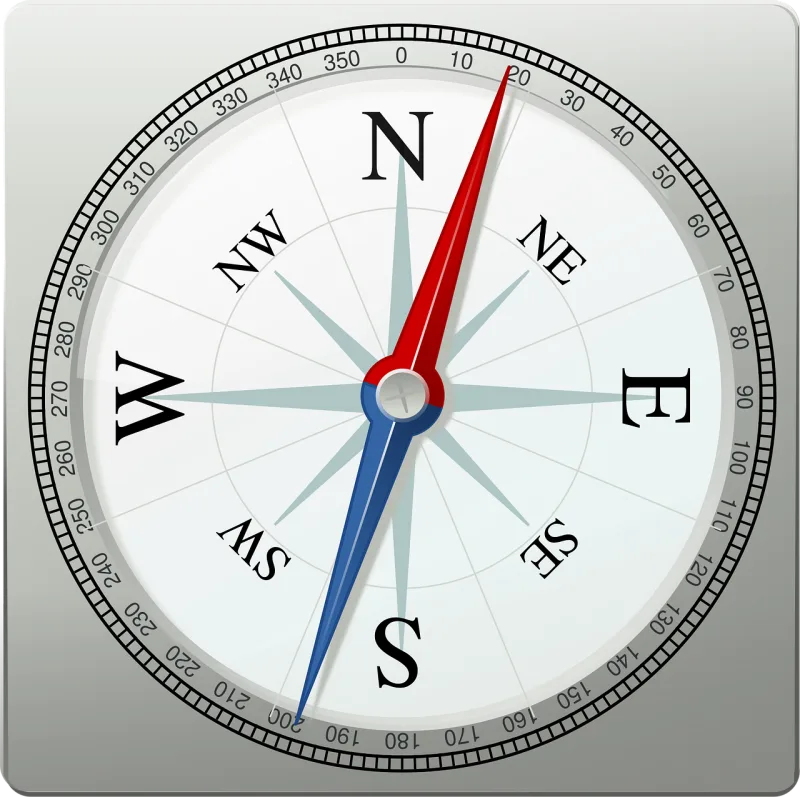 Compass East North Stickdatei – Blumen