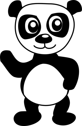 Panda Bear Nature Stickdatei