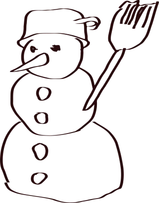 Snowman Nature Holidays Stickdatei