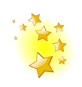 Stars Shiny Golden Stickdatei