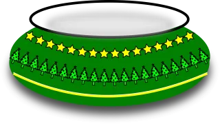 Crockery Green Bowl Stickdatei