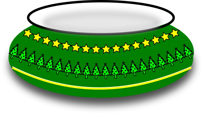 Crockery Green Bowl Stickdatei – Weihnachten