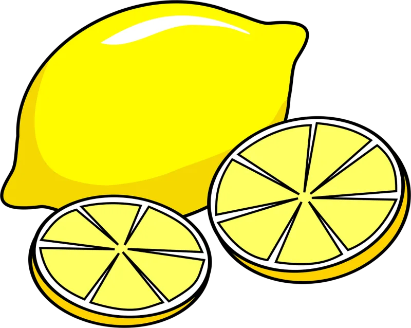 Lemon Fruits Slices Stickdatei – Essen & Trinken