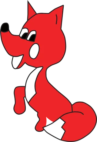 Fox Animal Red Stickdatei