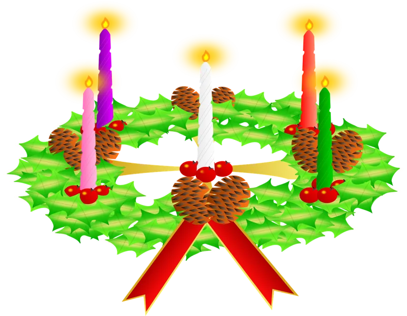 Advent wreath Candles Wreath Stickdatei – Weihnachten