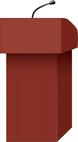 Podium Speaker Speech Stickdatei