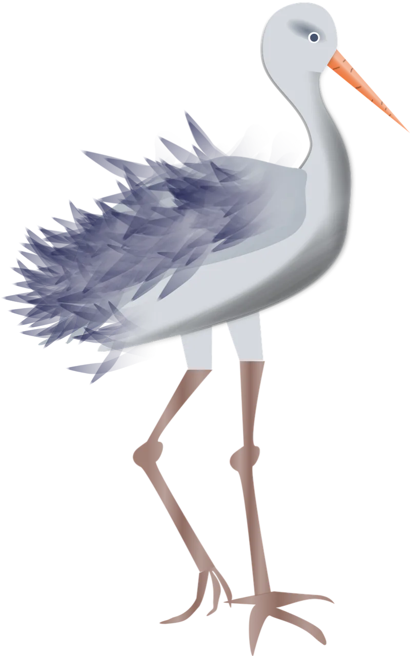Stork Animal Bird Stickdatei – Natur