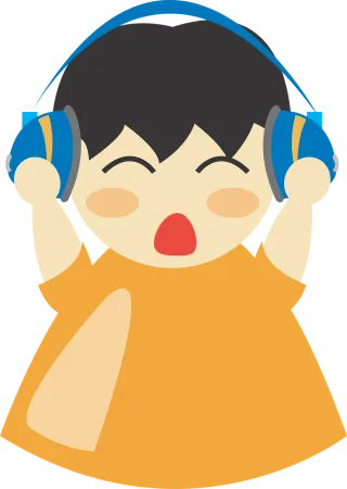 Earphones Boy Headphone Stickdatei