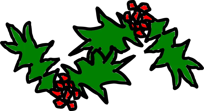 Holly Ilex Nature Stickdatei – Weihnachten