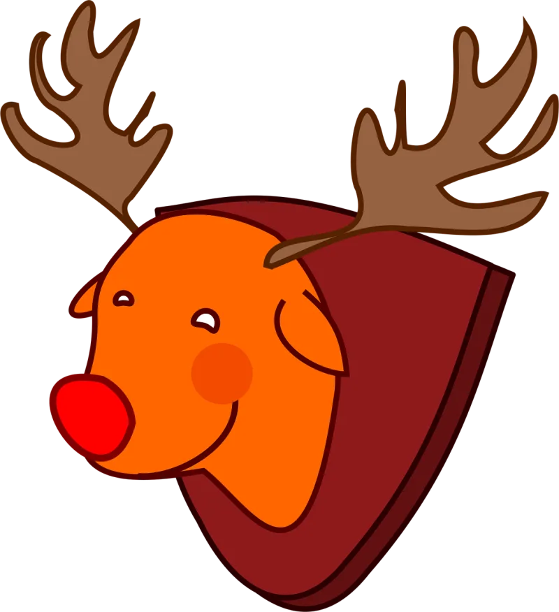 Red-nosed Reindeer Nature Stickdatei – Weihnachten