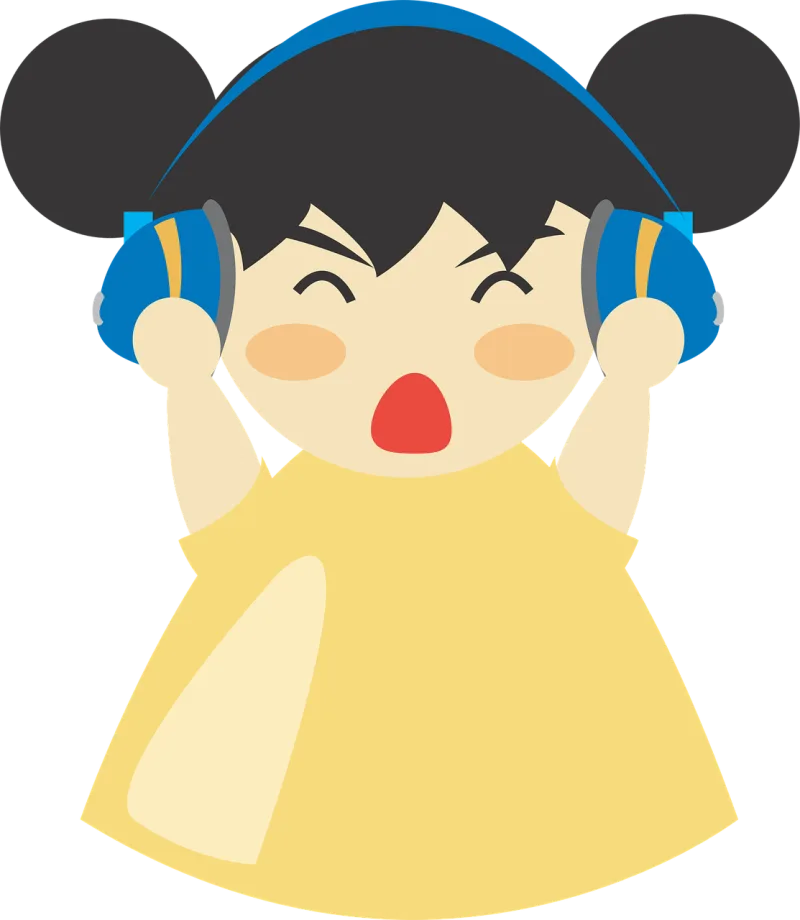 Earphones Sound Character Stickdatei – Musik