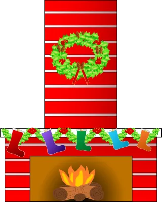 Christmas Santa claus Chimney Stickdatei