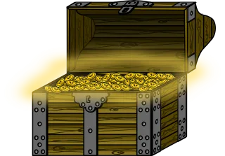 Treasure chest Chest Coins Stickdatei