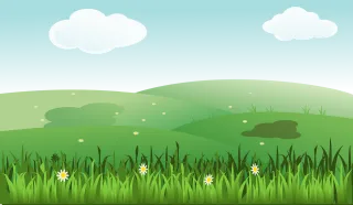 Landscape Fields Clouds Stickdatei