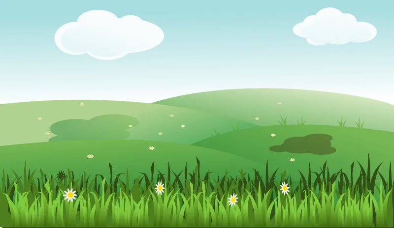 Landscape Fields Clouds Stickdatei – Blumen