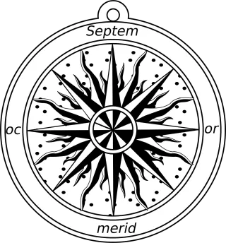 Cartography Mapping Compass Stickdatei – Blumen