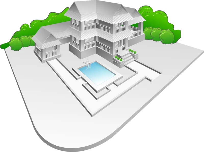 Estate Villa Architecture Stickdatei – Sport