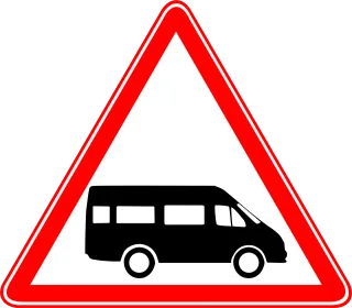 Attention Bus Bus stop Stickdatei