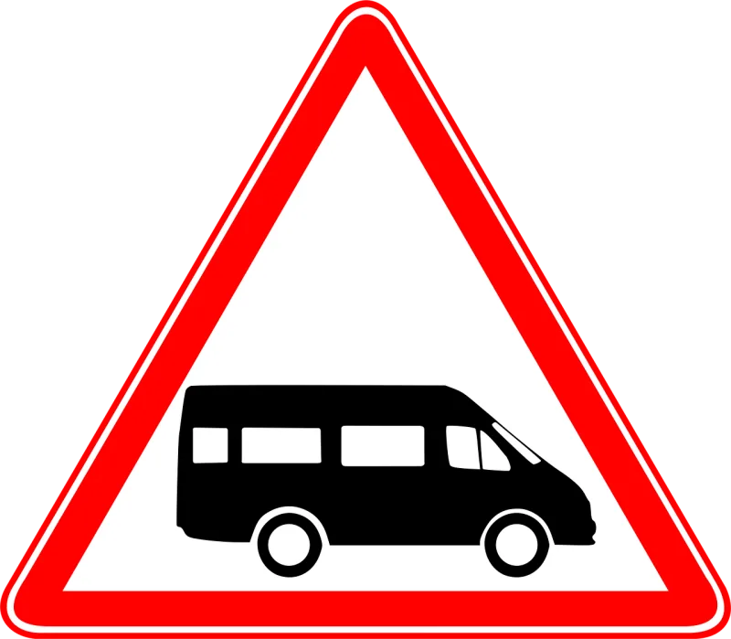 Attention Bus Bus stop Stickdatei – Fahrzeuge