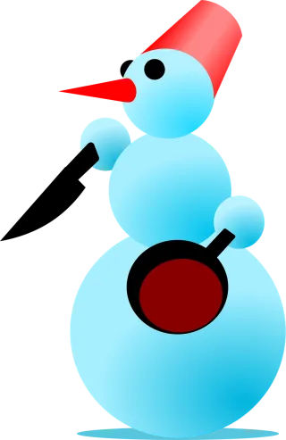 Snowman Killer Murderer Stickdatei