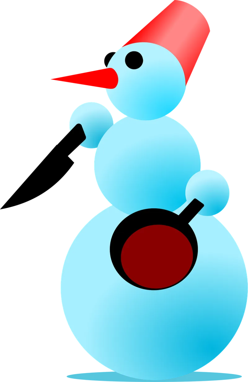 Snowman Killer Murderer Stickdatei – Weihnachten