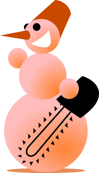 Snowman Psycho Chainsaw Stickdatei