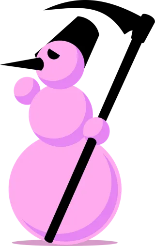 Snowman Reaper Scythe Stickdatei