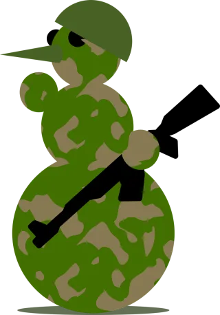 Snowman Military Army Stickdatei