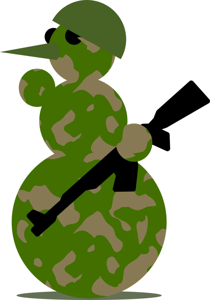 Snowman Military Army Stickdatei – Weihnachten